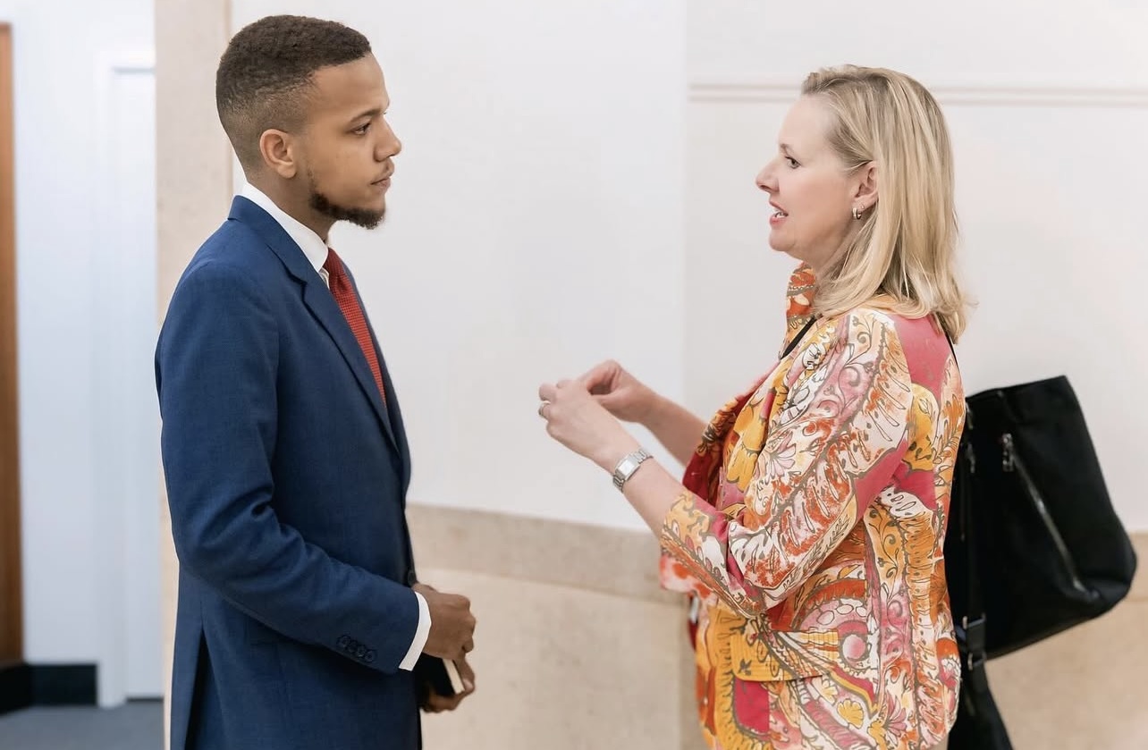Bradley Lambert, Executive Chairman of Boku Global Initiative, with Cindy Dyer, U.S. Ambassador-at-Large to Monitor and Combat Trafficking in Persons.